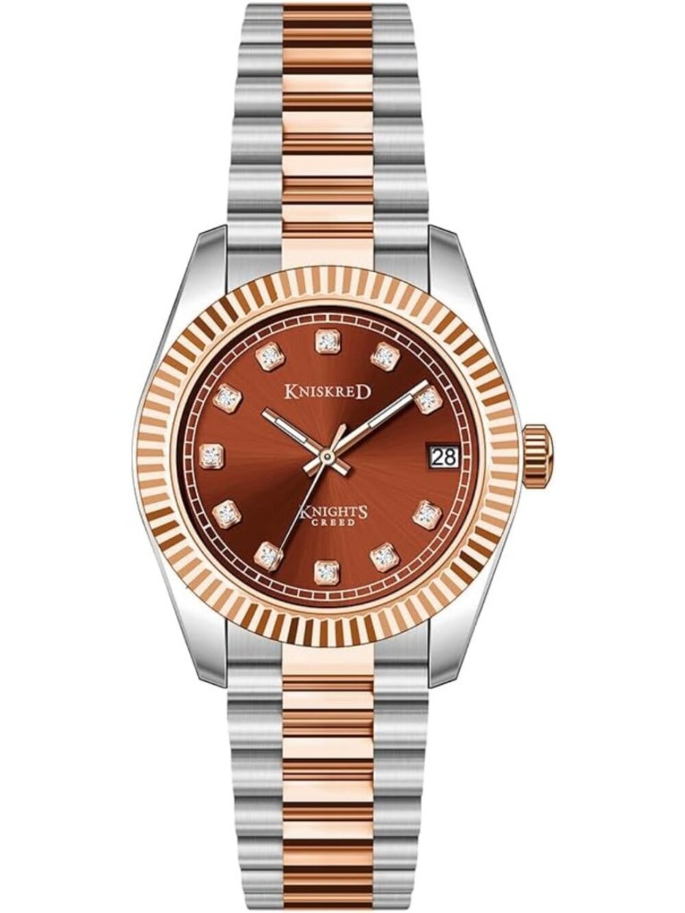 Elegant Women's Dress Watch with Crystal Accents - Timeless Style & Charm